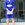 Vestido V-30 Shantung bicolor azul añil y champan, escote caja y manga cortita, falda corta abullonada - Imagen 1